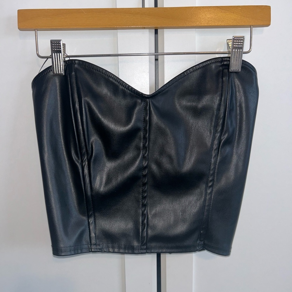 Pleather Women’s Crop Top